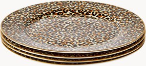 Pratos de pequeno-almoço em porcelana fina Leopard, conjunto de 4