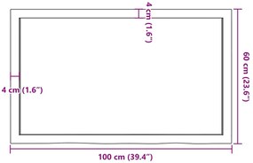 Prateleira de parede 100x60x(2-6) cm carvalho tratado castanho
