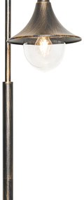 Lanterna de exterior clássica em ouro antigo 125 cm IP44 - Daphne Clássico / Antigo