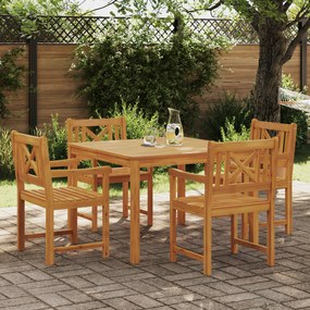 Conjunto de Jantar para Jardim vidaXL 5 Peças em Madeira Sólida de Acácia