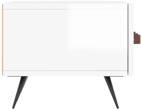 Móvel de TV 150x36x30 cm derivados de madeira branco brilhante