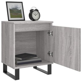 Mesa de cabeceira 40x30x50 cm derivados de madeira cinza sonoma