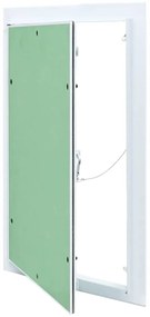 vidaXL Painel de Acesso Verde e Prata 30 x 45 cm Alumínio e Gesso