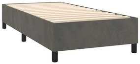 Estrutura de cama 80x200 cm veludo cinzento-escuro