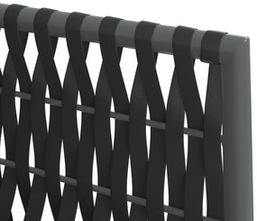Cadeiras jardim c/ almofadões 2 pcs 54x61x83 cm vime PE preto