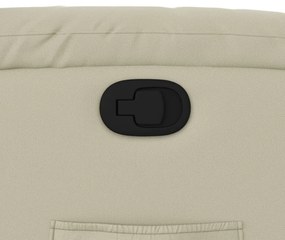 Poltrona reclinável couro artificial cor creme