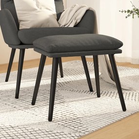 vidaXL Apoio de pés 45x29,5x35 cm tecido cinzento-escuro
