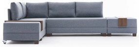 Sofá-cama de canto Fly – Azul – 210x70x280 cm