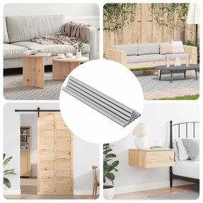 vidaXL Barra Roscada 800 pcs Prateado Aço