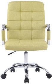 Cadeira de escritório Deli PRO em tecido com estrutura cromada 59 x 91-101 x 63 cm Verde