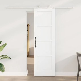 Porta Deslizante com Kit de Ferragens 'ORKDAL'Madeira Sólida de Pinus Branca