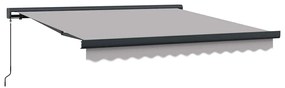 Toldo Retrátil Manual Cinza Claro 300x250 cm