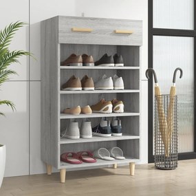 vidaXL Sapateira 60x35x105 cm derivados de madeira cinzento sonoma