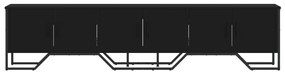 Móvel de TV 180x34x41 cm derivados de madeira preto