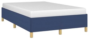 Estrutura de cama sem colchão 120x190 cm tecido azul