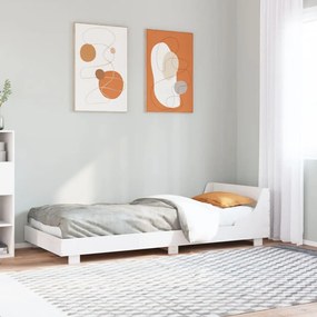 vidaXL Cama sem colchão 75x190 cm madeira de pinho maciça branco