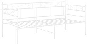 Sofá-cama 90x200 cm metal branco