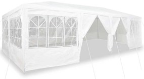 Tenda de Festa com 12 Laterais Brancas 8x4 m PE