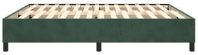 Estrutura de cama sem colchão 200x200 cm veludo verde-escuro