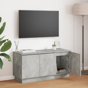 vidaXL Móvel de TV Cinzento de Cimento 100x38x49 cm Madeira Engenheirada