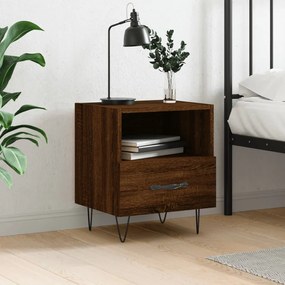 vidaXL Mesa cabeceira 40x35x47,5cm derivados madeira carvalho castanho