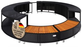 Estrutura de spa em Polyrattan para LAY-Z-SPA da Bestway Preto