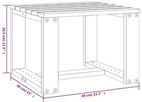 Espreguiçadeiras 2 pcs com mesa preto madeira de pinho maciça