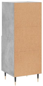 Aparador 34,5x34x90 cm madeira processada cinza cimento