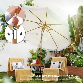 Chapéu de Sol de Jardim Ø269 cm Chapéu de Sol de Exterior com Ângulo A