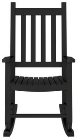 Cadeiras de baloiço infantis 2 pcs álamo maciço preto