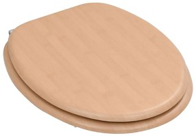 Assentos de sanita 2 pcs com tampas MDF design bambu