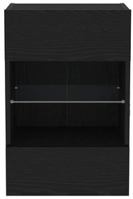 Armário para TV LED vidaXL Preto Carvalho 40x30x60,5cm de Madeira Enge