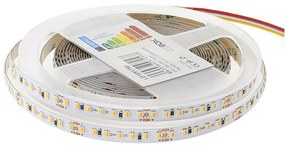 Fita de LED SMD3838 dupla branca, DC24V, 5m (154 Led/m), 75W, CRI>90, IP65, Branco duplo