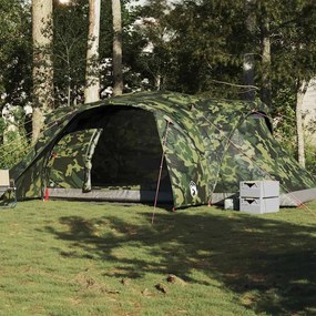 vidaXL Tenda familiar cúpula para 6 pessoas impermeável camuflagem