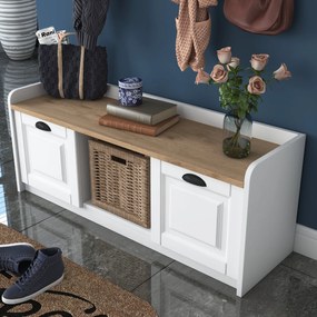 **** Hall Stand P2 – Branco Nogueira – 120x45x40 cm

**