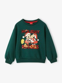 Agora -25% | Sweat de Natal, Disney Mickey & Minnie®, para criança verde-abeto