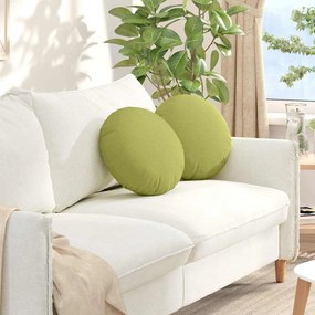 vidaXL Almofadas de Assento 2 pcs Verde Claro Ø40 x 13 cm tecido