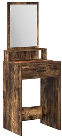 Mesa de Maquilhagem vidaXL com Gavetas em Carvalho Fumado 50x41x140 cm