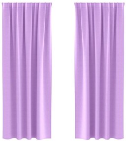 Cortinas com cortinas 2 pcs Roxo 245 x 140 cm Poliéster
