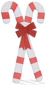 vidaXL Decoração de Natal bengala doce 50 LED branco quente