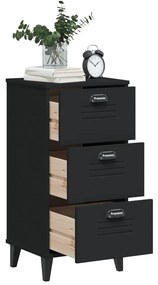 Mesa de cabeceira VIKEN derivados de madeira preto