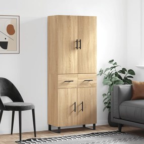 vidaXL Armário alto 69,5x34x180 cm derivados de madeira cor sonoma