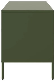 Móveis de TV 2 pcs 68x39x50,5 cm aço verde-azeitona