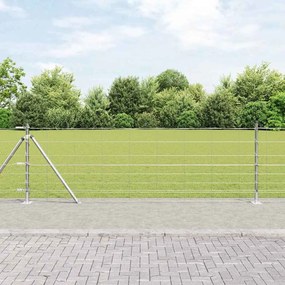 Cerca de Campo vidaXL 0,8x25 m Aço Galvanizado