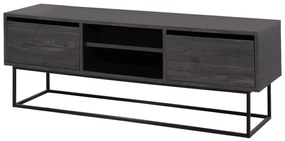 Móvel TV Escape – Castanho Escuro e Preto – 140 cm x 50 cm x 40 cm