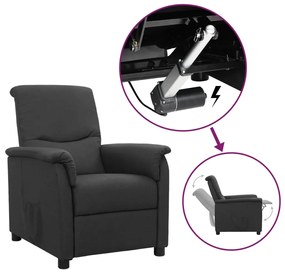 vidaXL Poltrona elevatória tecido cinzento-escuro