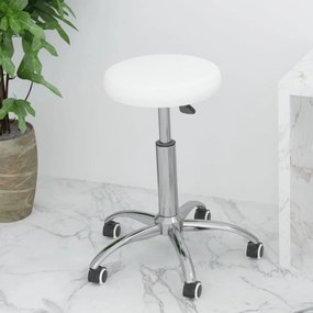 vidaXL Cadeira de escritório giratória couro artificial branco