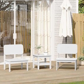 vidaXL Cadeiras de jardim 2 pcs 60x52,5x72 cm pinho maciço branco