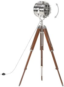 Candeeiro de chão tripé 165 cm madeira de mangueira maciça