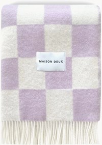 Manta em lã com padrão xadrez Checkerboard